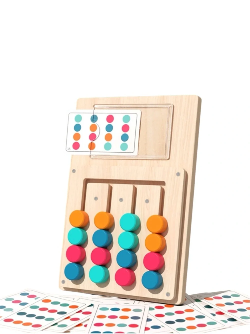 Four-Color Game Montessori-style wooden puzzle board Game